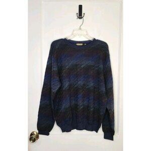 Lenor Romano Sweater Size M Extra Fine Merino Wool Colorful Geometric